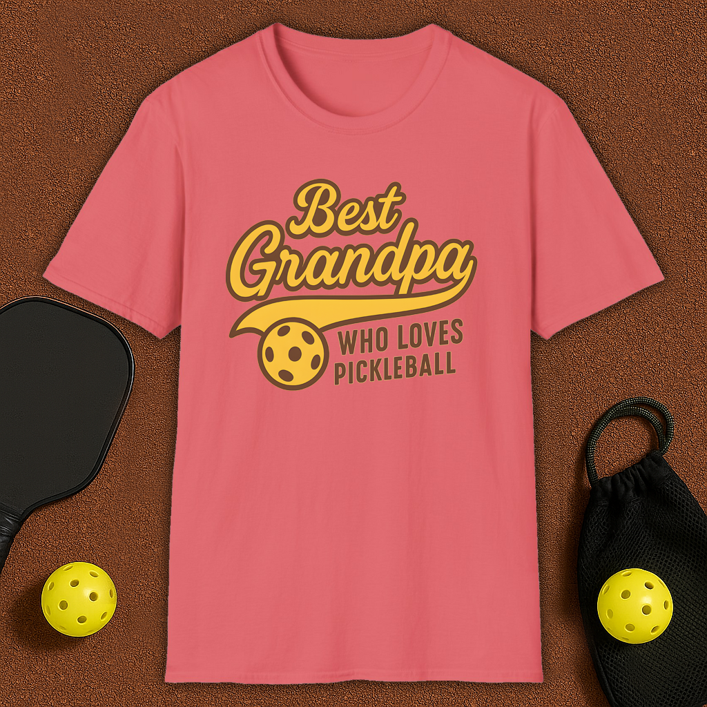 Best Grandpa Loves Pickleball T-Shirt