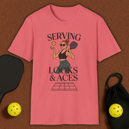 Serving Looks & Aces Pickleball T-Shirt