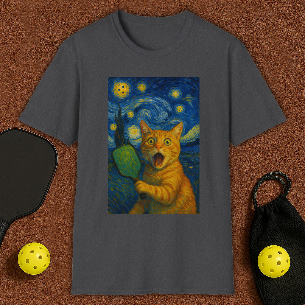 Cat Dali Pickleball T-Shirt
