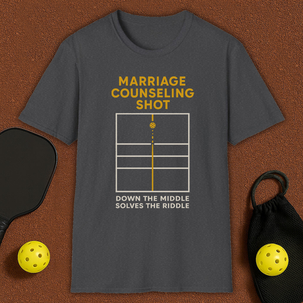 Marriage Counseling Shot Pickleball T-Shirt