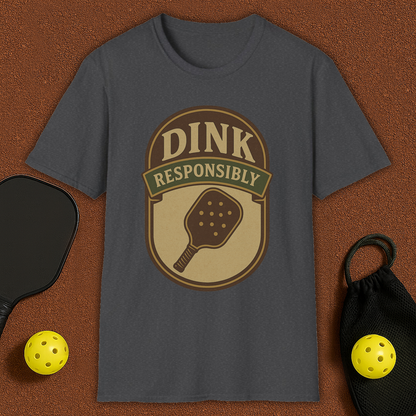 Dink Responsibly Pickleball T-Shirt
