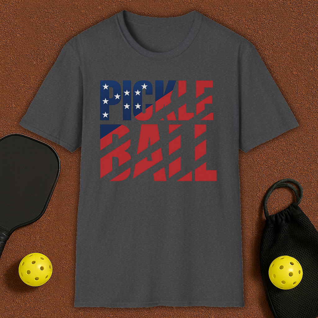 USA FLAG 3 Pickleball T-Shirt