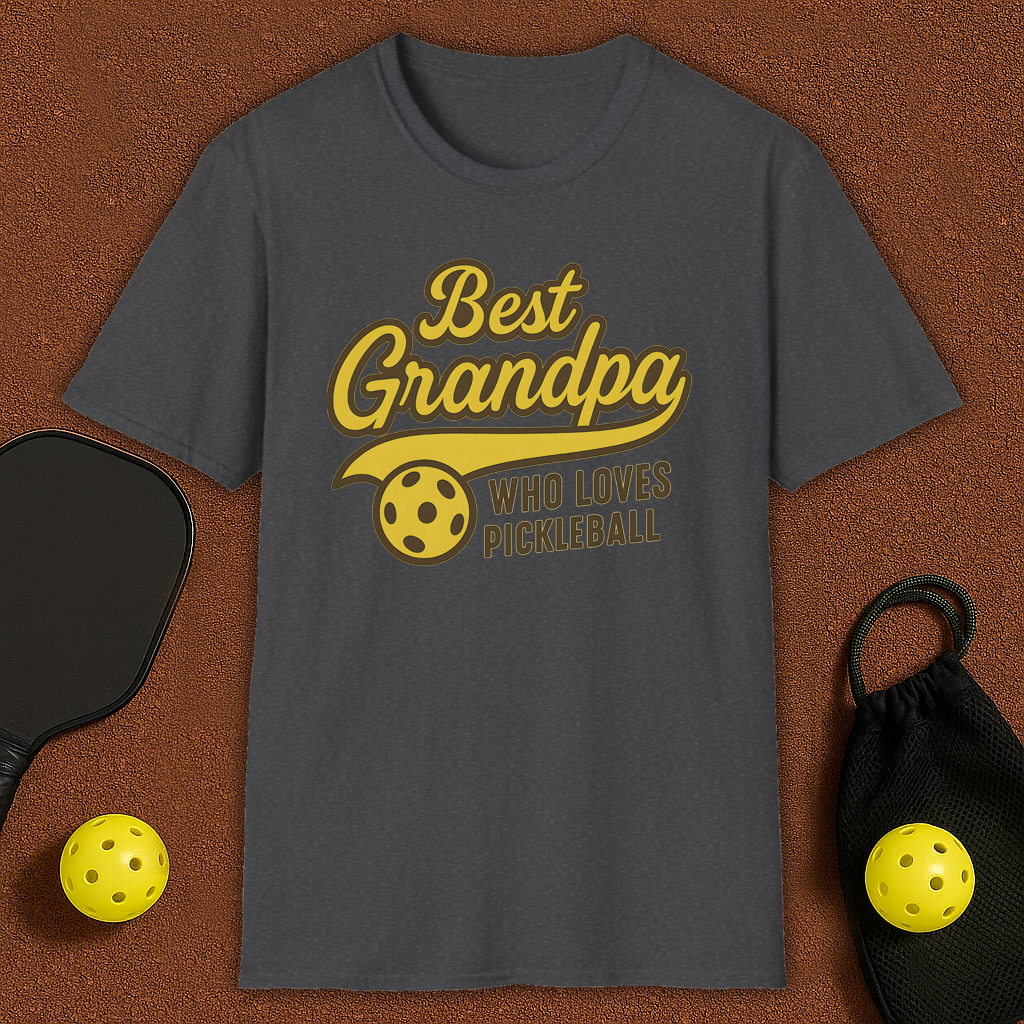 Best Grandpa Loves Pickleball T-Shirt