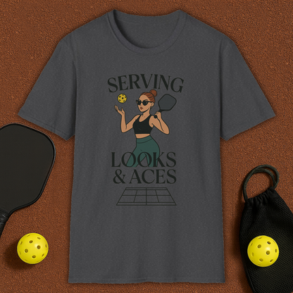 Serving Looks & Aces Pickleball T-Shirt