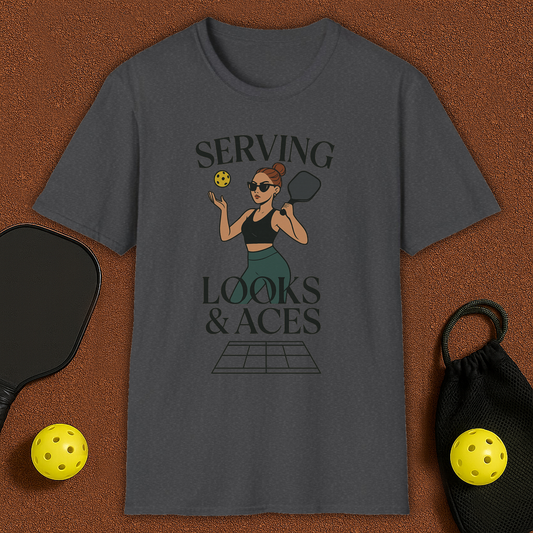 Serving Looks & Aces Pickleball T-Shirt