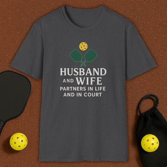 Husband And Wife Partners for Life Pickleball T-Shirt