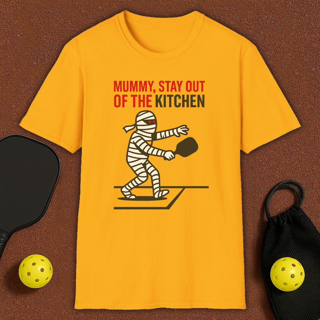 Kitchen Mummy Haloween Pickleball T-Shirt