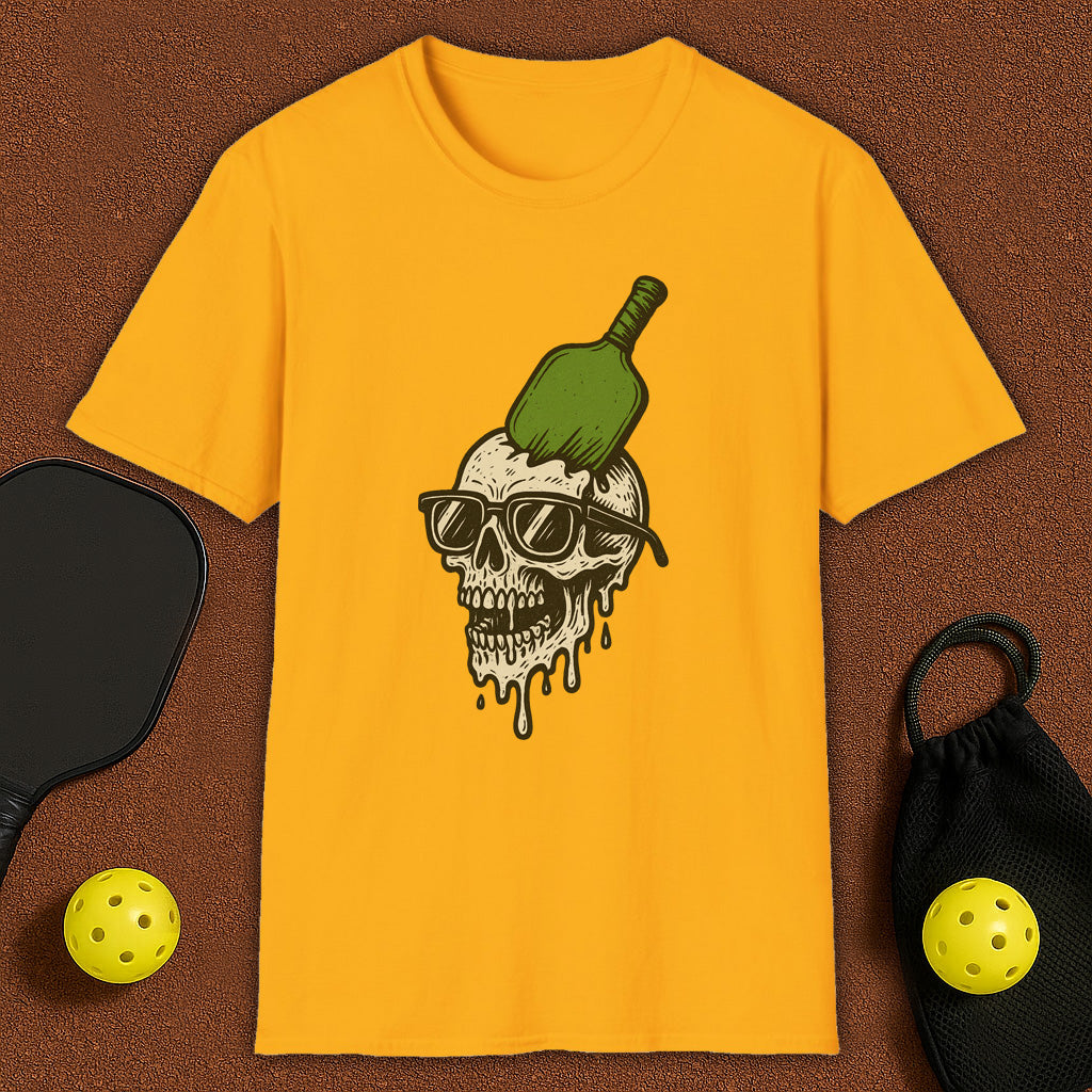 Crushed Skull With Padle Pickleball T-Shirt
