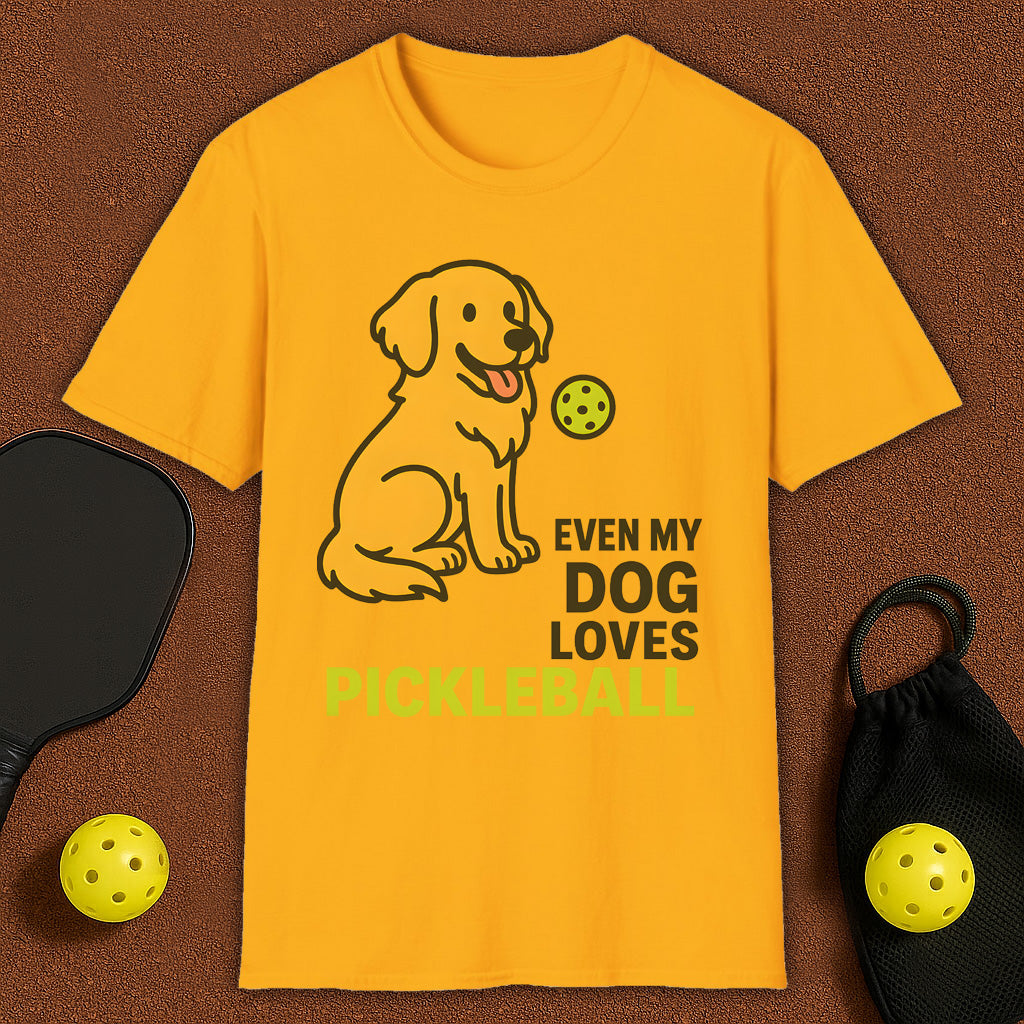 Even My Retriver Loves Pickleball T-Shirt