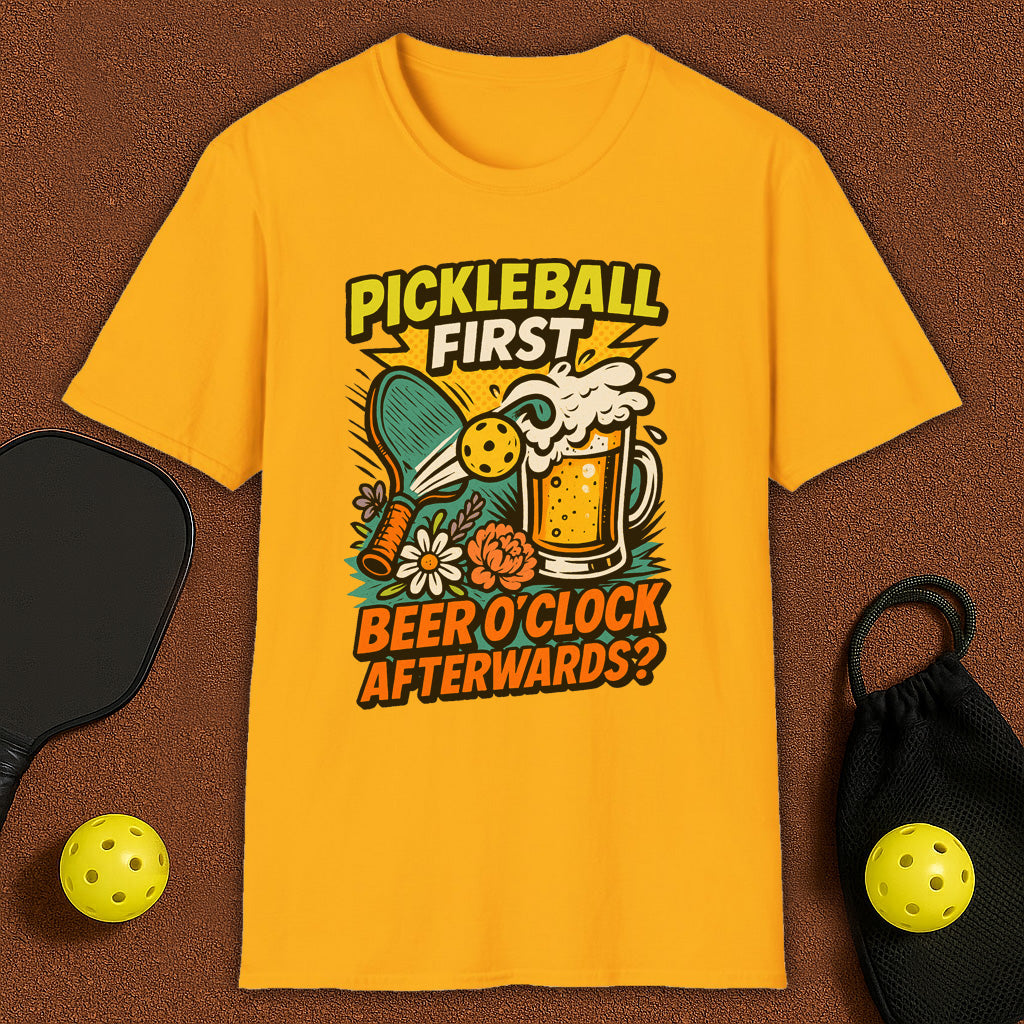 Beer O'Clock After Pickleball T-Shirt