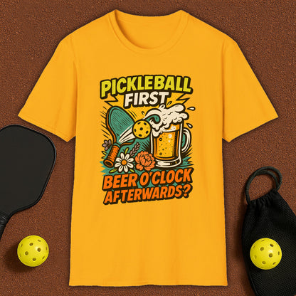 Beer O'Clock After Pickleball T-Shirt