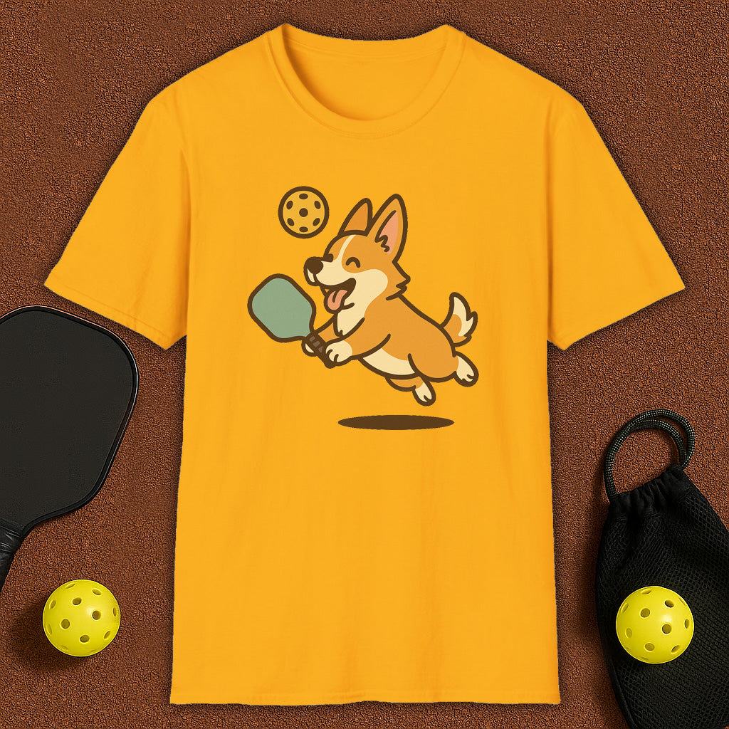 Corgi Dog Loves Pickleball T-Shirt