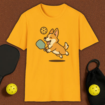 Corgi Dog Loves Pickleball T-Shirt