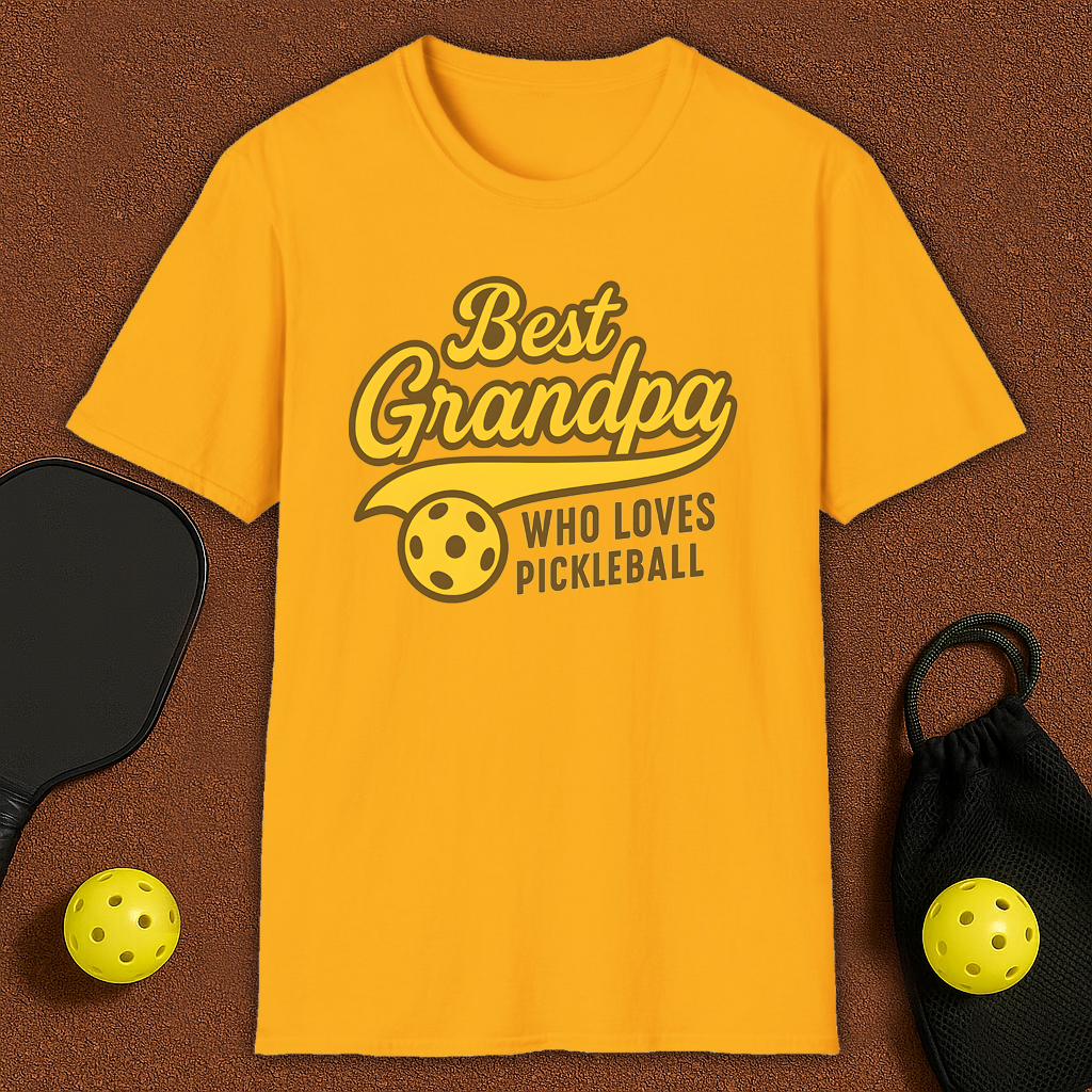 Best Grandpa Loves Pickleball T-Shirt