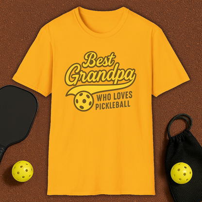 Best Grandpa Loves Pickleball T-Shirt