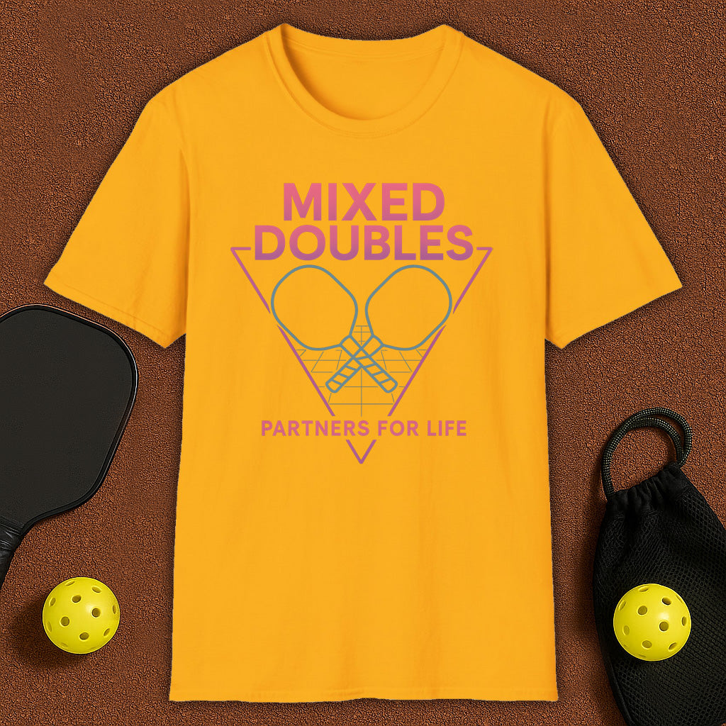 Neon Mixed Doubles Pickleball T-Shirt
