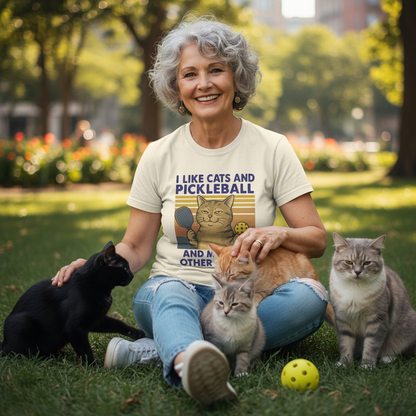 I Like Cats And Maybe 3 Other People Pickleball T-Shirt