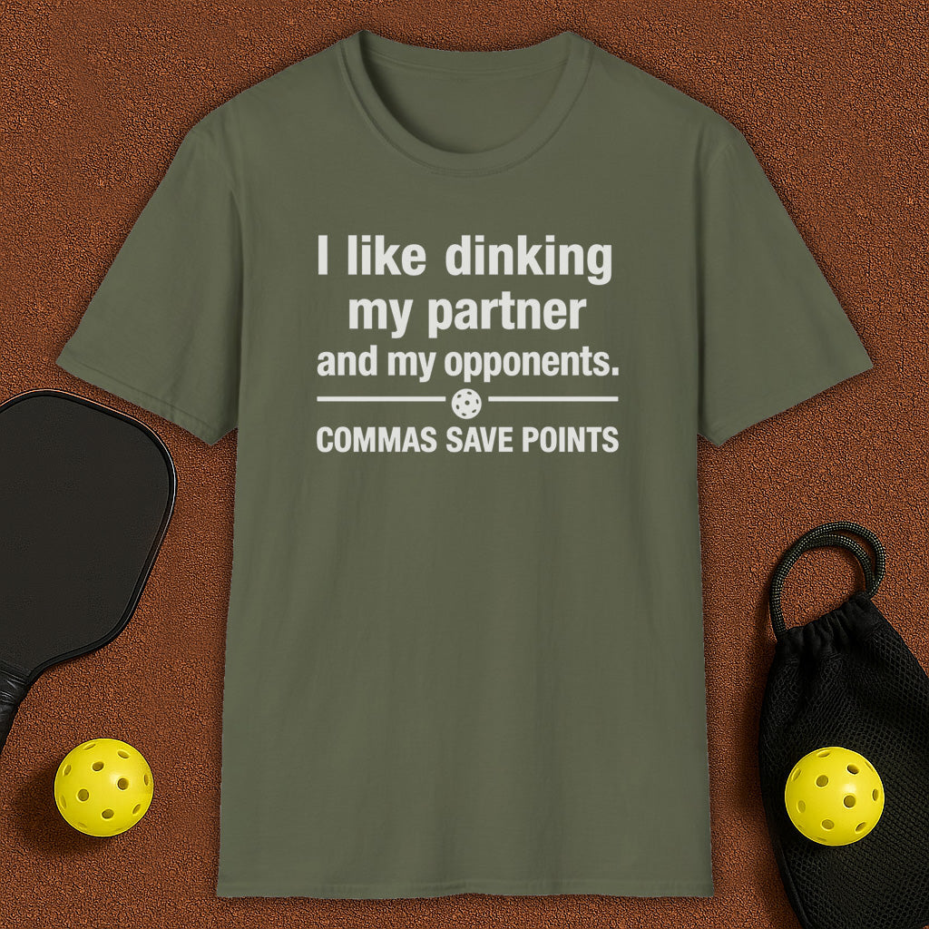 Commas Saves Pickleball T-Shirt
