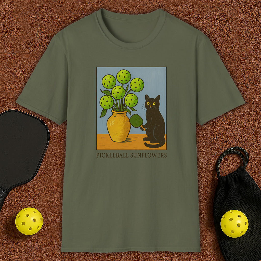 Sunflowers Haloween Pickleball T-Shirt