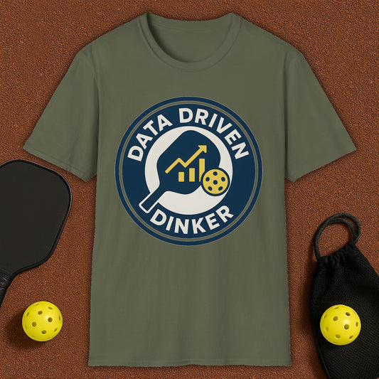 Data Driven Dinker Pickleball T-Shirt