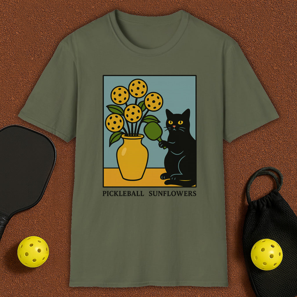 Sunflowers 2 Haloween Pickleball T-Shirt