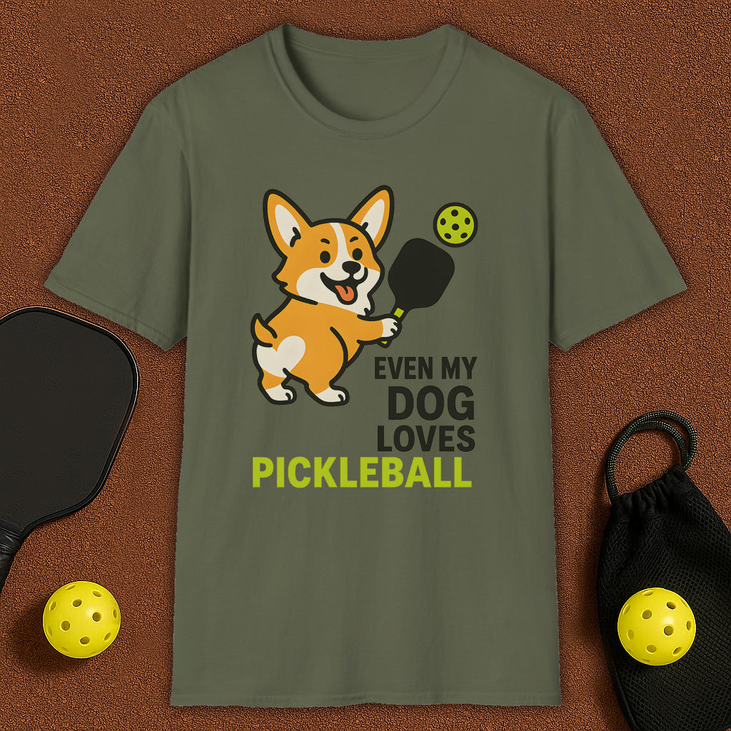 Even My Corgi Loves Pickleball T-Shirt