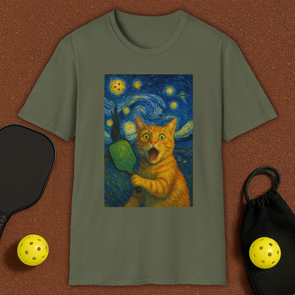 Cat Dali Pickleball T-Shirt