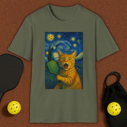 Cat Dali Pickleball T-Shirt