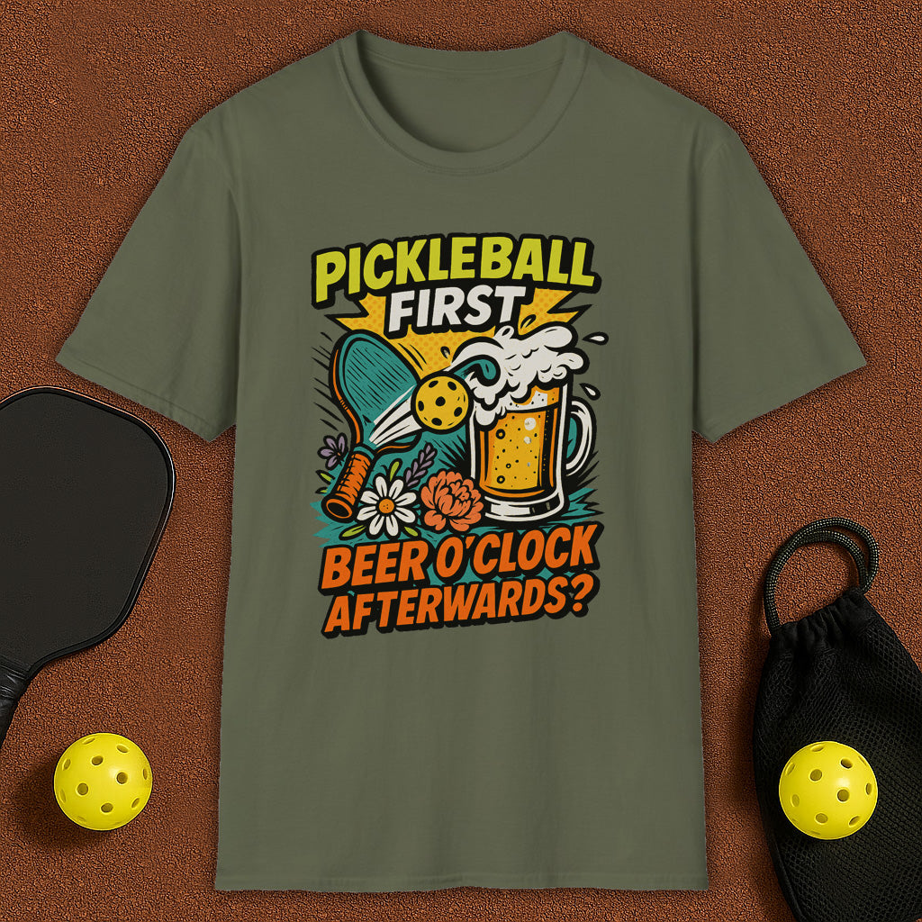 Beer O'Clock After Pickleball T-Shirt