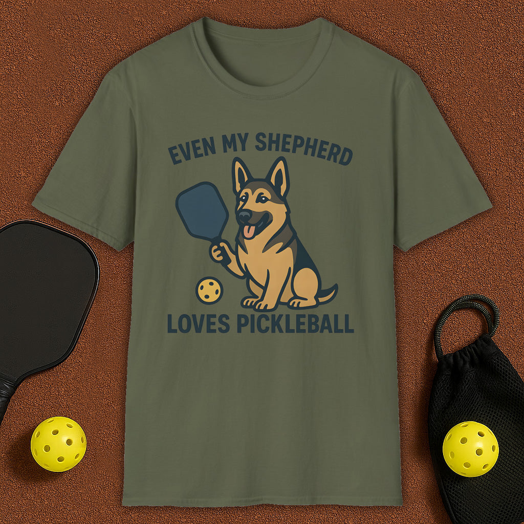 Even My Shepherd Loves Pickleball T-Shirt