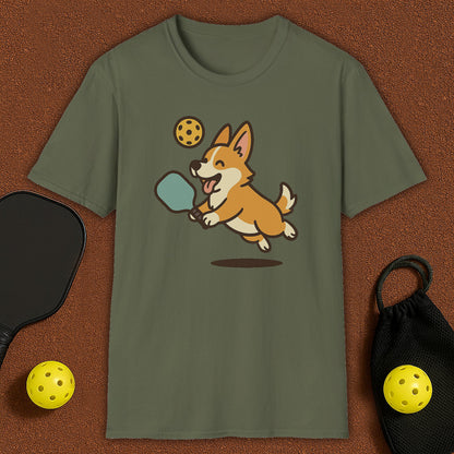 Corgi Dog Loves Pickleball T-Shirt