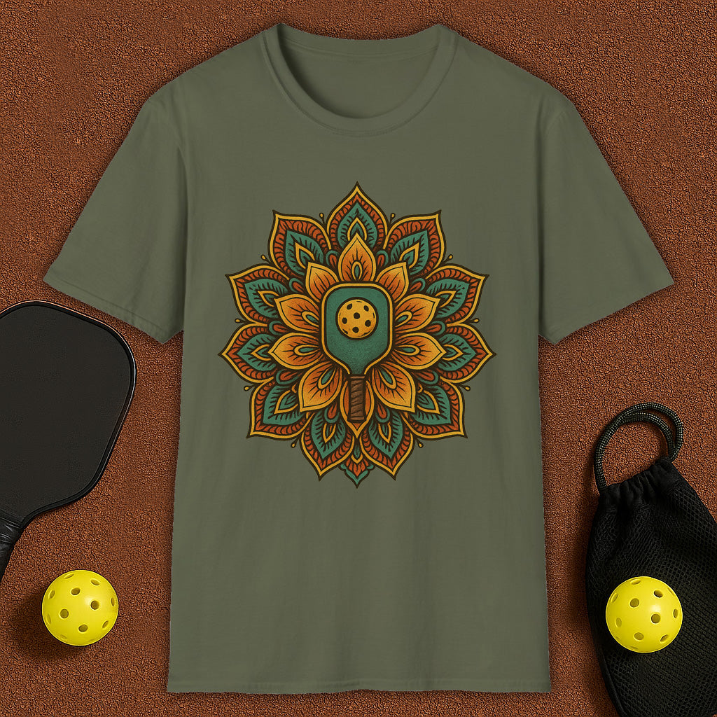 Colorfull Mandala Yoga Pickleball T-Shirt
