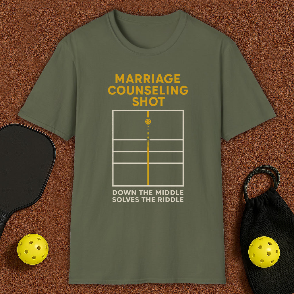 Marriage Counseling Shot Pickleball T-Shirt