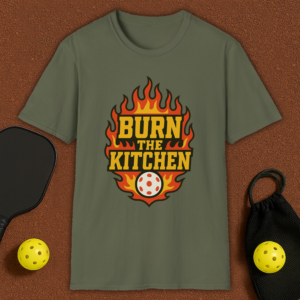 Flames Kitchen Pickleball T-Shirt
