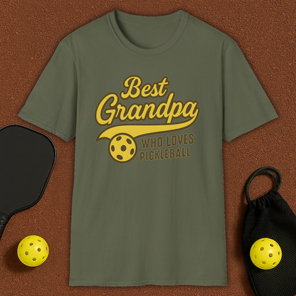 Best Grandpa Loves Pickleball T-Shirt