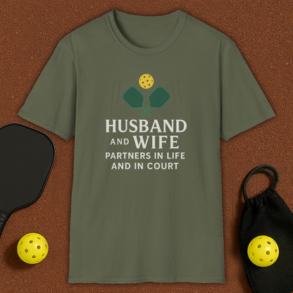 Husband And Wife Partners for Life Pickleball T-Shirt