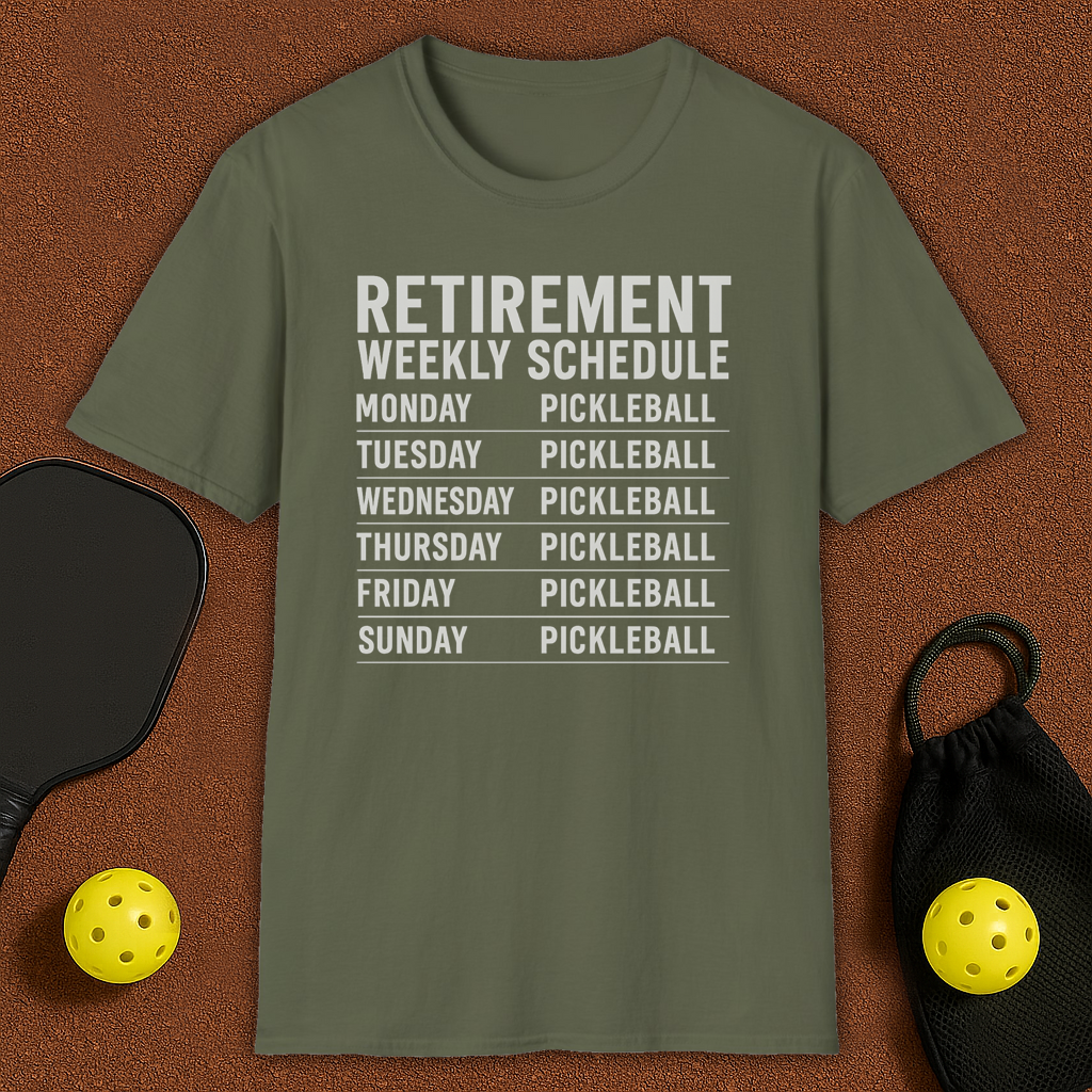 Retirement Week Plan Pickleball T-Shirt