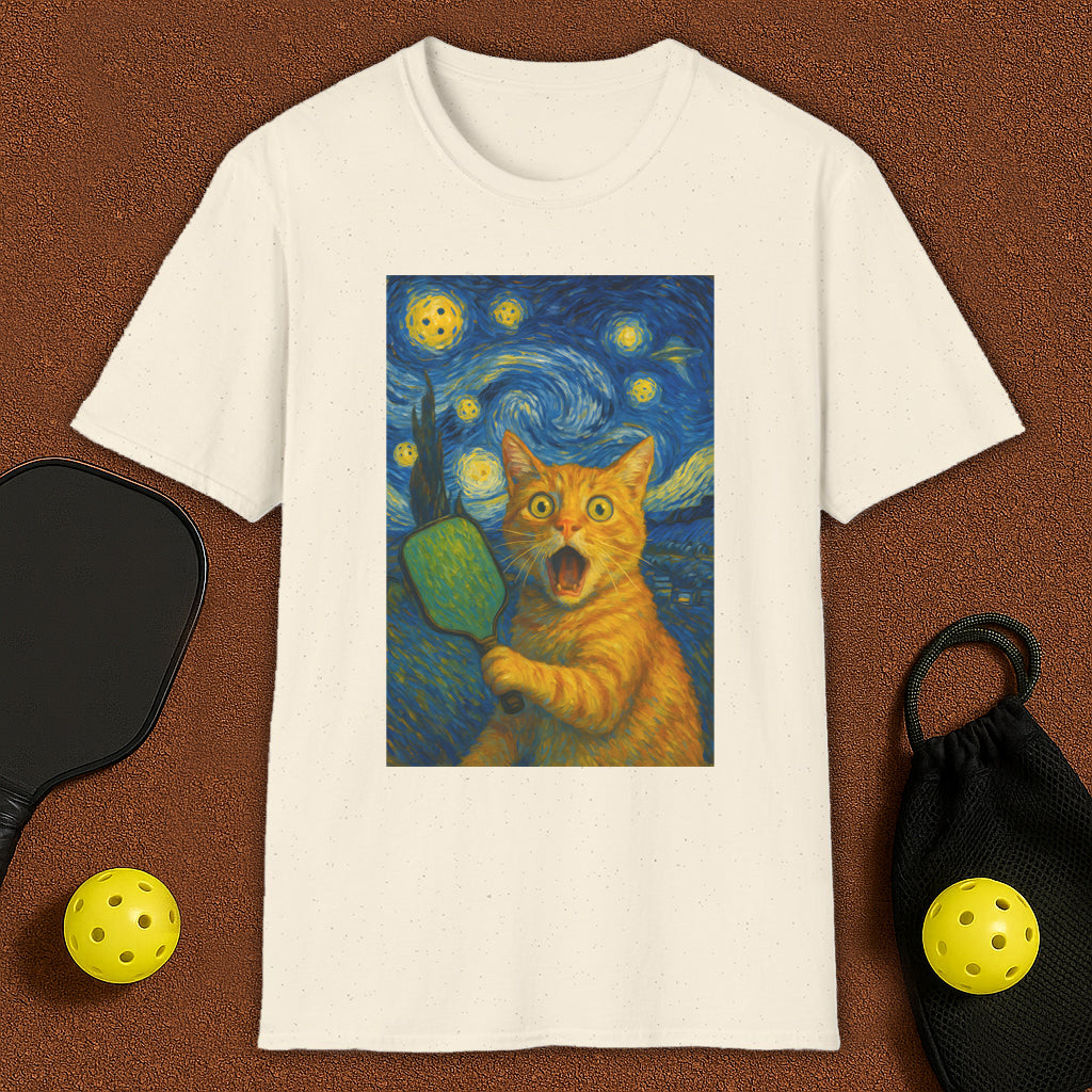 Cat Dali Pickleball T-Shirt
