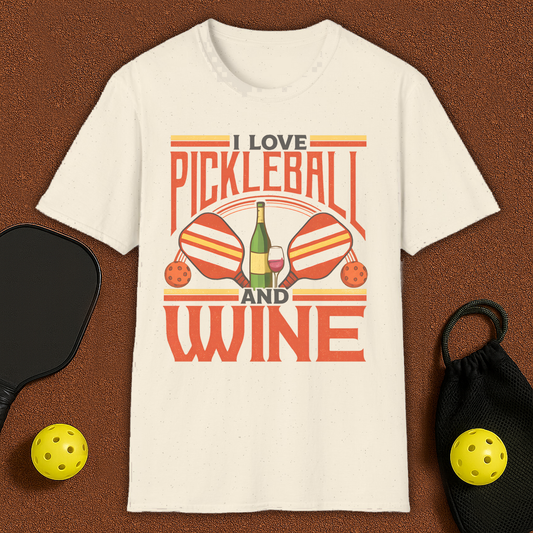 Love Pickleball & Wine T-Shirt