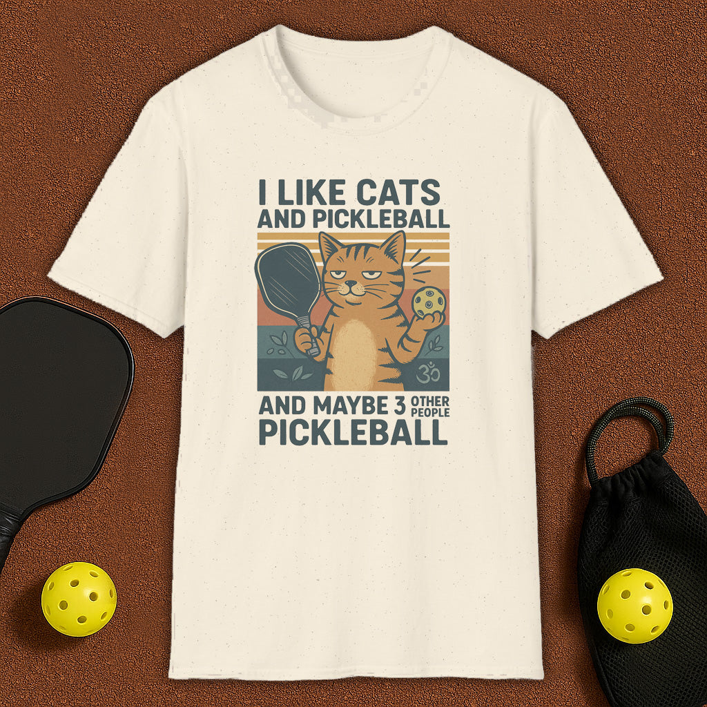 I Like Cats And Pickleball T-Shirt