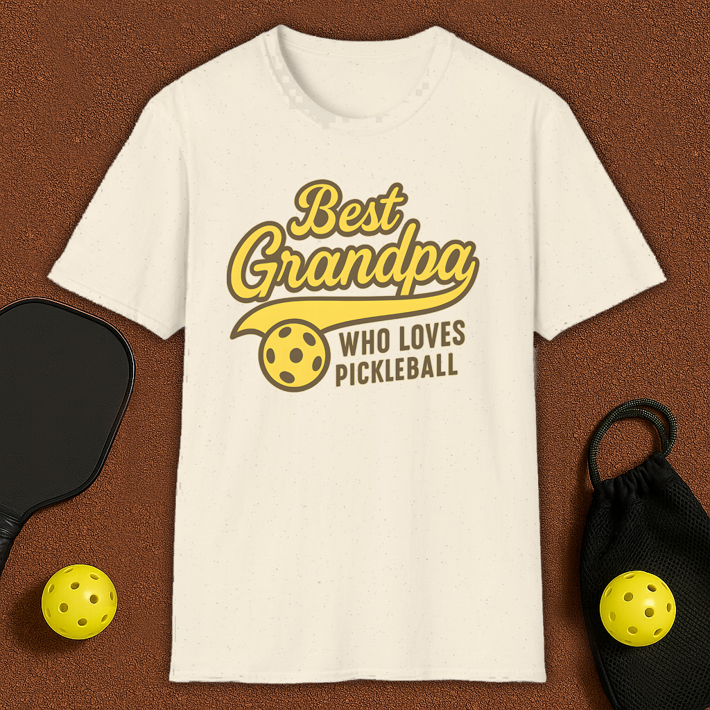 Best Grandpa Loves Pickleball T-Shirt