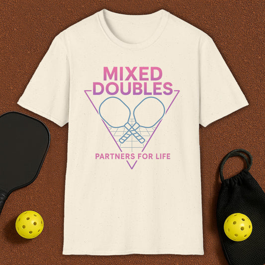 Neon Mixed Doubles Pickleball T-Shirt