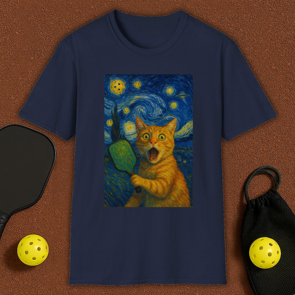 Cat Dali Pickleball T-Shirt