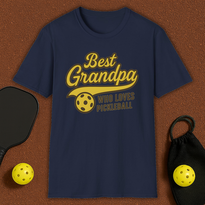 Best Grandpa Loves Pickleball T-Shirt