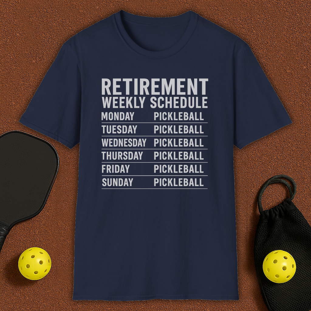 Retirement Week Plan Pickleball T-Shirt