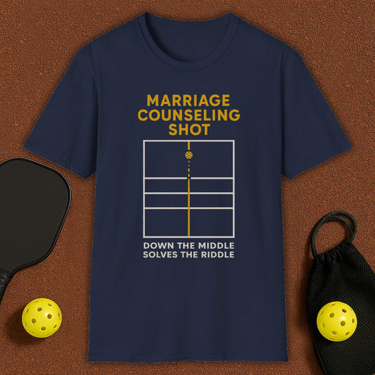 Marriage Counseling Shot Pickleball T-Shirt