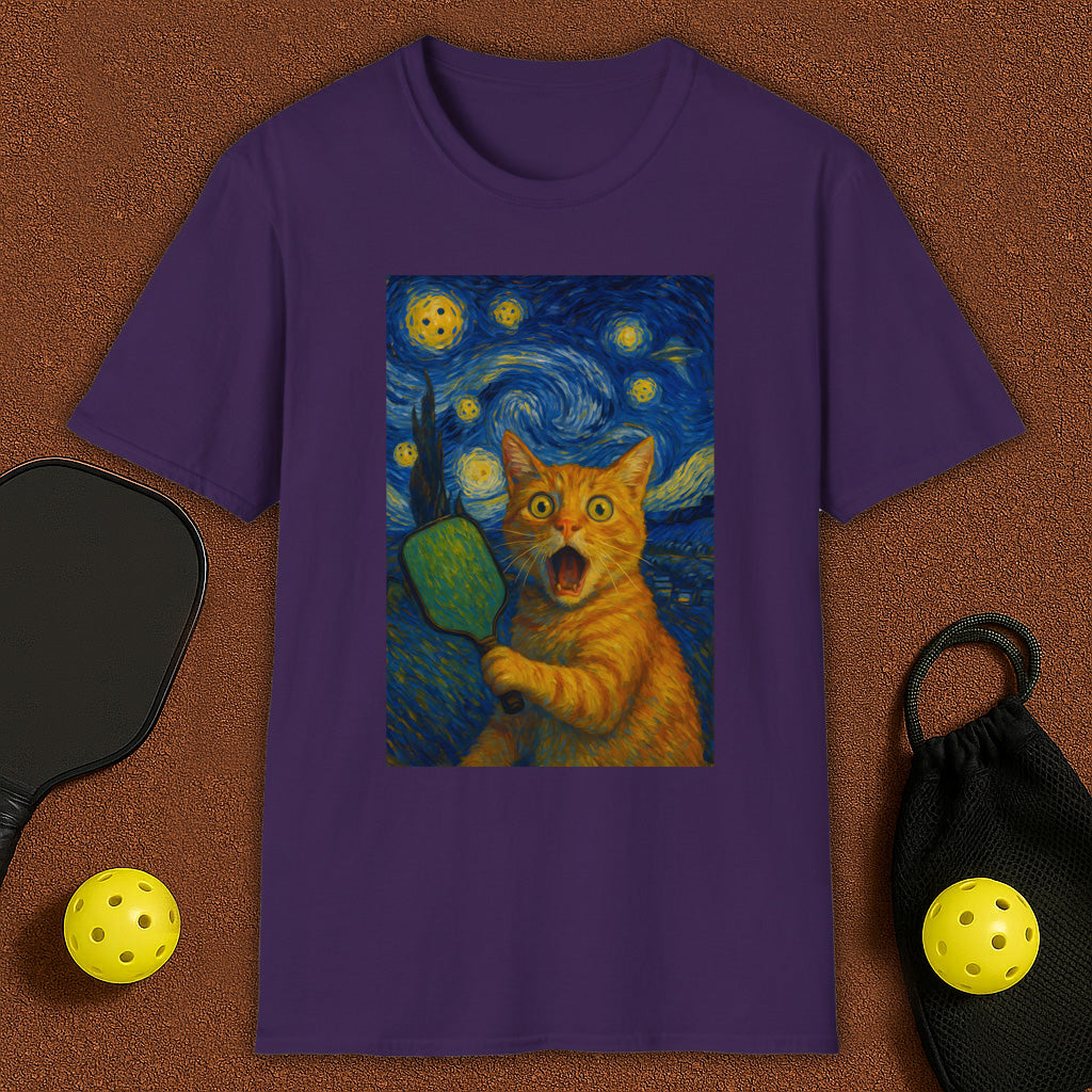 Cat Dali Pickleball T-Shirt