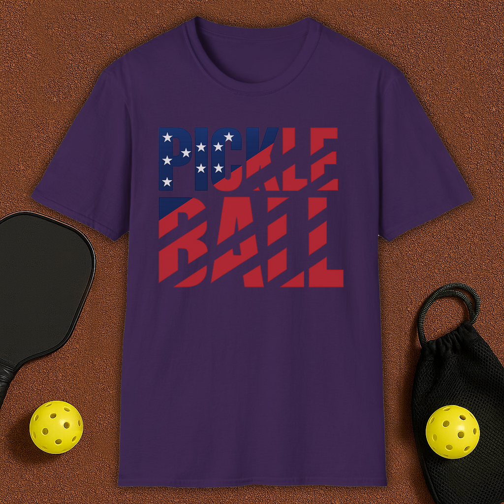 USA FLAG 3 Pickleball T-Shirt