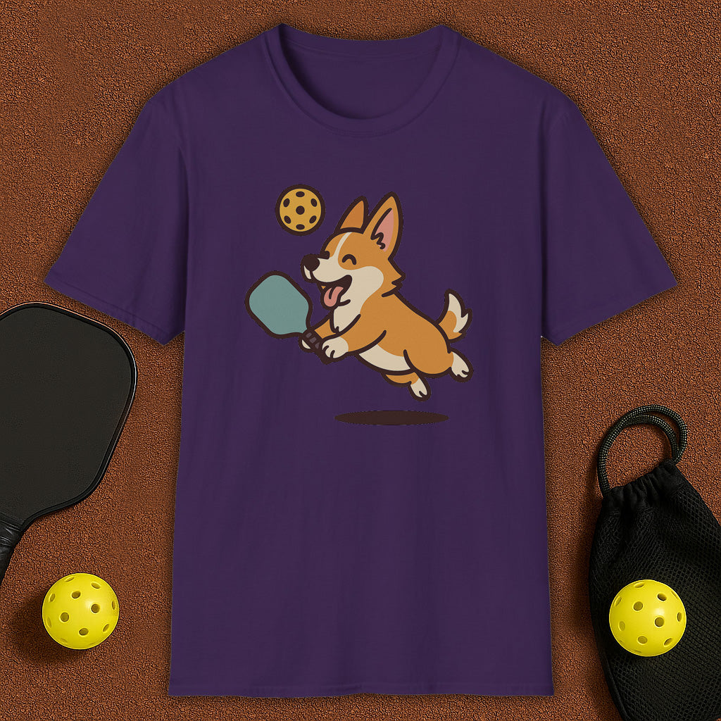 Corgi Dog Loves Pickleball T-Shirt