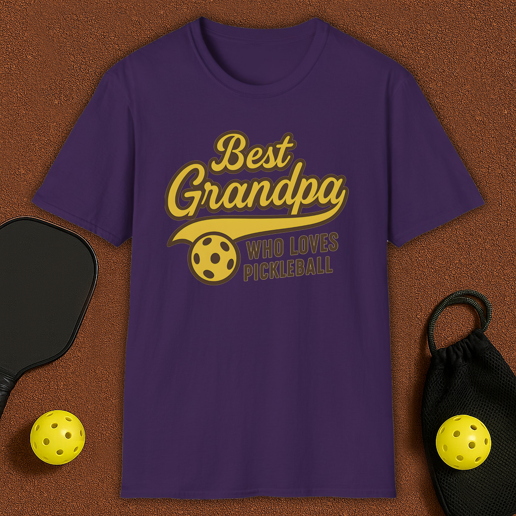 Best Grandpa Loves Pickleball T-Shirt